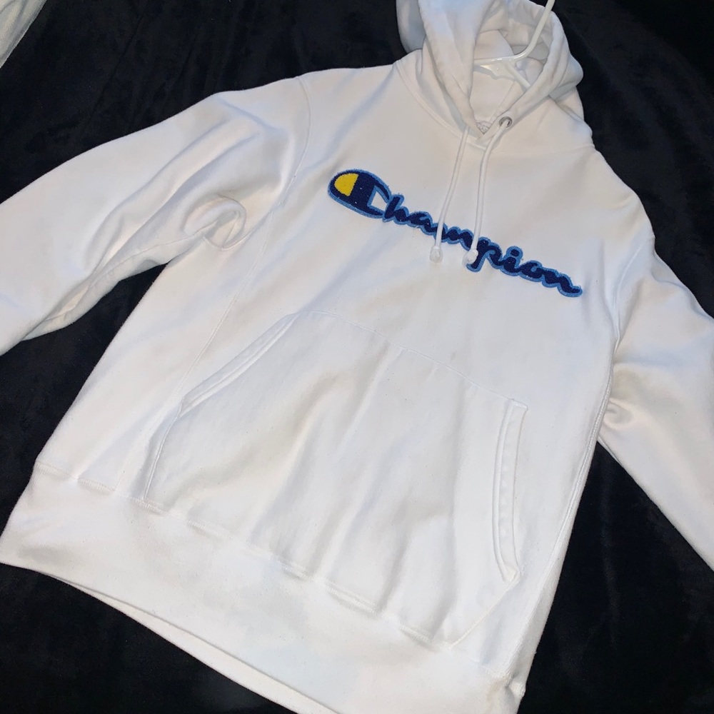 White champion hoodie